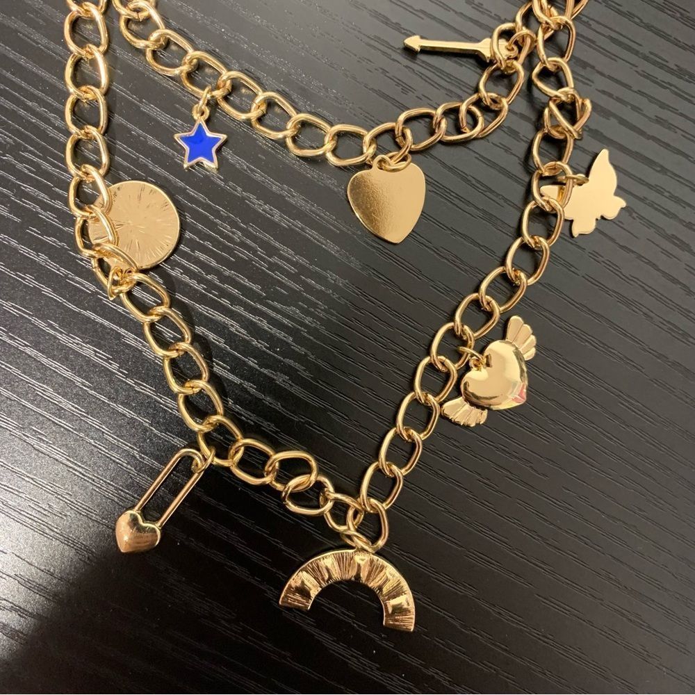 NEW BP rainbow butterfly star heart golden necklace - Picture 4 of 5